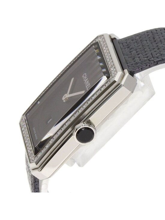 Chanel Boyfriend Tweed Diamond Watch SS main image 4
